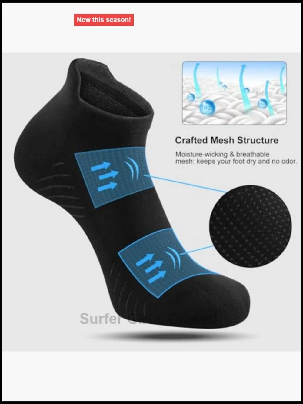 6 Pack Men's Athletic Running Ankle Socks Low Cut Cushioned Moisture Wicking